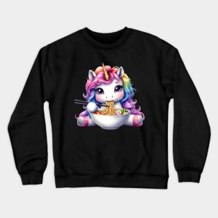 Unicorn Eating Ramen Crewneck Sweatshirt